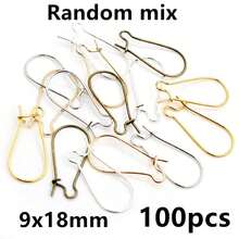 100入耳環鉤耳線耳飾配件 DIY珠寶手工配件 - Earring hoops - 查看 11