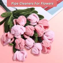 223/272入組 DIY 柔和色系毛絨管花卉套組－柔軟布料雪尼爾梗線附逐步教學影片－大量扭扭棒適用於藝術、手工裝飾－成人手工藝用品 - 彩色 - 查看 11