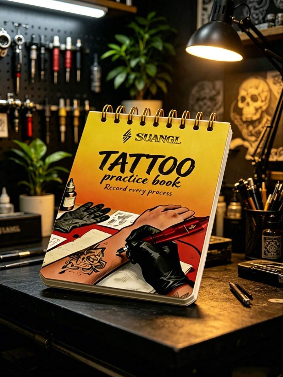 A5 Tattoo Practice Skin Notebook - 8 Cover Options, 1mm/2mm Thickness Realistic Skin Practice Book, Includes 4/10 Reusable Tattoo Practice Sheets, Suitable For Beginners And Artists A5 Spiral Bound Practice Notebook - View 1