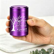 2 Pieces Set Small Urn Cremation Jewelry Necklaces For Ashes Stainless Steel Keepsake Urns Memorial Locket Mini Ash Holders Waterproof For Human Adult Female Male Family Loved One - Multicolor - View 5