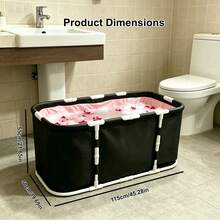 Household Rectangular Bathtub, Foldable Bath Tub, Portable Bathtub, Adult Bathing Tub - A - View 7