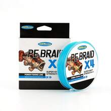Braided Fishing Line - Ultra Strong - Abrasion Resistant - No Stretch - Blue Camo, Moss Camo, White, Green, Pink, Blue, 4-Strand Fishing Gear - Baby Blue - View 16