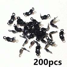 200個 4*7mm 連接扣 適用於3mm球鏈 壓接端帽 珠子連接配件 DIY珠寶手工材料 - 4x7mm - 查看 9