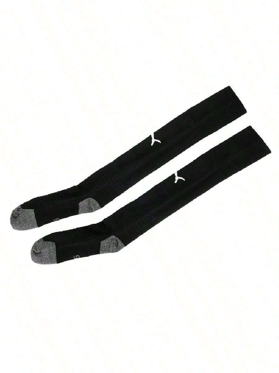 Puma 男士足球運動襪 Team LIGA Socks 舒適貼合輕盈簡約足弓支撐長襪 703438-03 - 黑色-彪馬白 - 查看 1