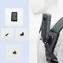 Quick Release Backpack Clip Mount, 360° Rotating Action Camera Bracket, First-Person View Video Fixing Clip Live Streaming Accessory, Backpack Strap Shoulder Strap Waist Belt Clip Handheld Chest POV Hiking Body Sensor Attachment - Multicolor - View 7