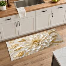 1pc Elegant 3D Floral Pattern Diatomaceous Earth Absorbent Mat, Non-Slip Heat-Resistant Absorbent Mat, Suitable For Kitchen Countertop, Coffee Machine, Tableware, Home, Cafe, Bar, Party Decoration, Placemat Gift - Multicolor - View 13