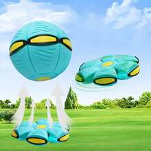 1pc Magic Flying Saucer Ball, Foot-Activated Transformable Stress Relief Bouncing Elastic Ball Outdoor Toy - Multicolor - View 3