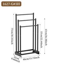 1pc 3-Tier Towel Rack With Storage Function - Freestanding, With Wheels - Heavy Duty Base, Sturdy Structure, Suitable For Various Sizes Of Towels, Bath Towels, Bathrobes, Ideal For Bathroom, Guest Room Use - Multicolor - View 10