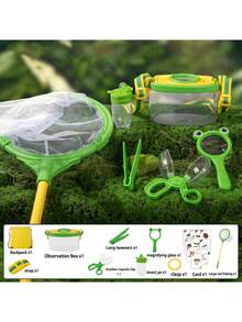 5pcs/Set Children's Outdoor Insect Catching Kit - Includes Insect Catching Net, Butterfly Net, Tweezers, Outdoor Camping Adventure Toys For 3-8 Years Old Boys And Girls, Random Shapes And Colors, For Catching Insects And Protecting Hands, Suitable As Birthday Gift For Kids - Multicolor - View 7