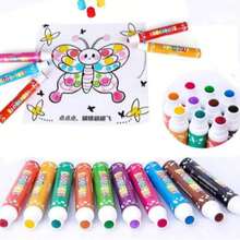 1/5/10 piezas Bolígrafos de pintura de grafiti con puntos, punta grande, punta pequeña, regalos de vuelta a la escuela, Halloween, Navidad, regalos de bienvenida a la escuela, herramientas de pintura, bolígrafos de acuarela de 10 colores para la iluminación de niños, set de bolígrafos de pintura para jardín de infantes - Multicolor - Ver 1