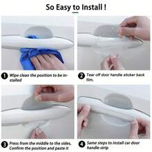 8PCS Door Handle Sticker, Scratch-Proof Car Door Protective Sticker, Door Bowl Protective Film - A - View 5