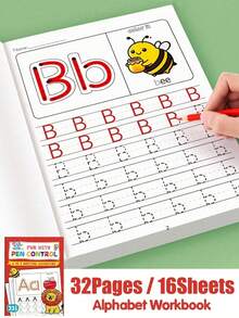 1pc A-Z Letter Practice Book, Includes Writing Practice, Reusable Calligraphy Practice And Magic Practice Book, Suitable For Students, Stationery, Learning Supplies, Back To School Season Gift, Back To School Season Essentials, English Tracing Book Handwriting Practice - Multiple Styles - View 4