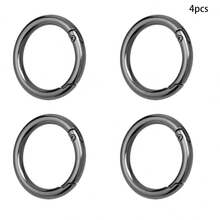 4/8/12pcs Spring O-Ring Keychain Clasp, Metal Bag Hardware Accessories, DIY Wallet Supplies, Lanyard Clip, Bag Pendant Connector - Multicolor - View 14