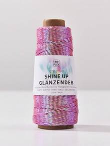 1mm/150m Shiny Holographic Flash Thread, Gold And Silver Wire Core Wrapped Thread, Used For DIY Knitting, Crochet, Party Decoration, And Jewelry Rainbow Yarn - Multicolor - View 18