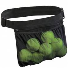 Lightweight Portable Ball Storage Pouch, Tennis Ball Collector Bag For Outdoor Sports Golf Ping Pong Training - Pink - View 1