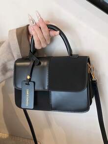 Simple Brown Plaid Handbag Tote Shoulder Crossbody Bag For Women Small Vintage Purse Top Handle Bag Travel Essentials School Supplies Valentine's Day - 彩色 - 查看 12