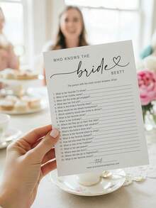 30/20/10/1pc Bridal Shower Game Who Knows The Bride Best Cards, Fun Activity For Wedding, Bridal Shower And Bachelorette Party, Wedding Guest Game Fun Activity - Multicolor - View 3