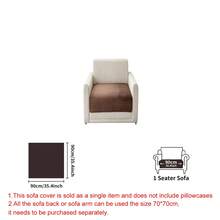 SANMOSPIN 1 pieza Cojín de sofá de estilo clásico moderno de unicolor a rayas, proceso ultrasónico, partículas antideslizantes en la parte inferior, funda de sofá apta para mascotas, adecuada para sofá de 1/2/3/4 plazas, ideal para oficina, dormitorio, decoración del hogar al aire libre - Café integral - Ver 8