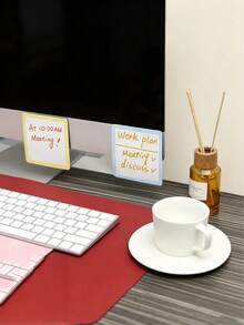 Set Memo Pad Magnetik yang Dapat Digunakan Kembali (38pcs/18pcs/7pcs/1pc) (Warna Acak) dengan Pita Magnetik dan Spidol Papan Tulis Magnetik, Cocok untuk Kulkas, Lemari, Kantor, Ruang Belajar dan Pengorganisasian Rumah, Perlengkapan Meja Kantor, Papan Magnetik untuk Magnet - A - View 9