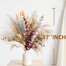 36/72pcs Bohemian Style Artificial Reed Grass Rabbit Tail Grass Home Decor Bouquet, Reed Eucalyptus Bouquet, Suitable For Wedding Floral Arrangement, Living Room Decoration - T013 - View 3