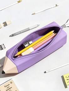Large Capacity Student Pencil Case, Portable Large Pencil Bag, Stationery Storage Box, Pencil Case, Travel, Back To School Gift., First Day Of School - Multicolor - View 4