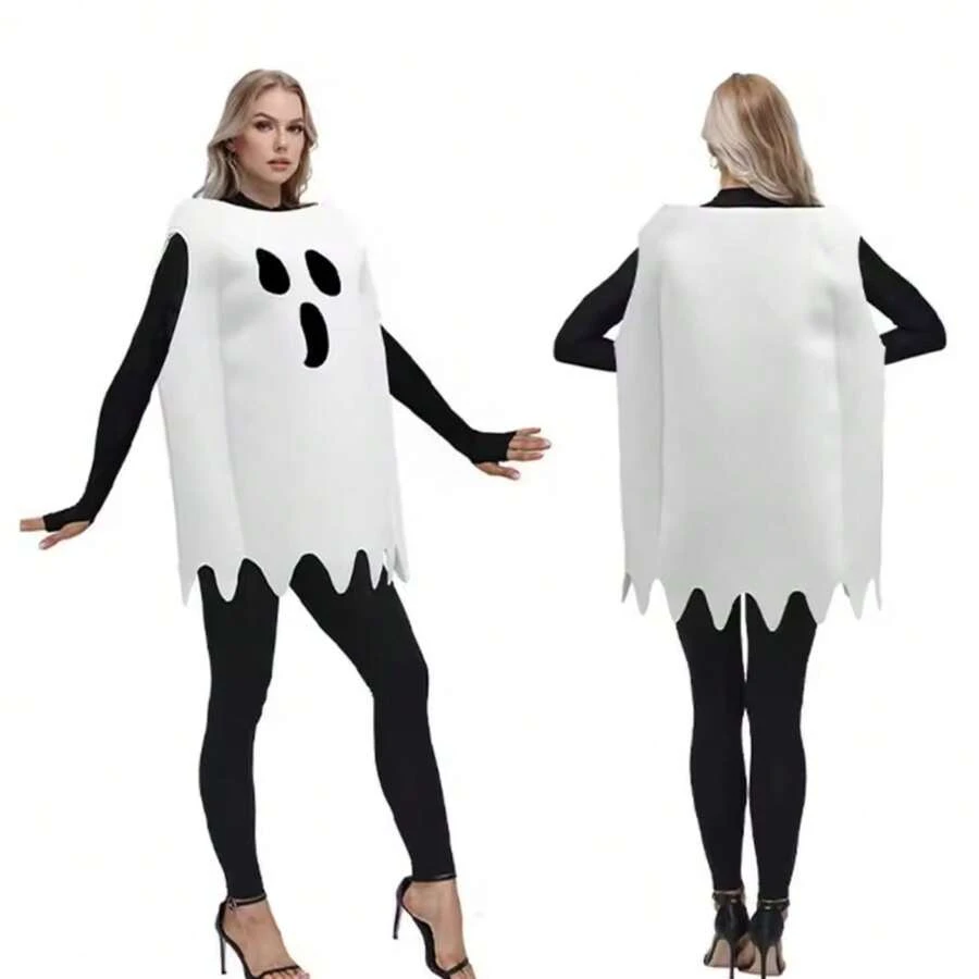 Reusable Polyester Costumes Spooky GhostHalloween Costume For Adults Kids Full-Body SpecterSuit For Stage Show For Holiday - Multicolor - View 1