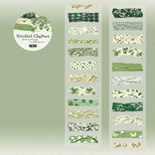1 Roll, PET Die-Cut Tape, Plaid Floral Theme Craft Tape, Suitable For Scrapbooking, Art Journaling, Card Making And Junk Journaling - Adhesive Tape - View 10