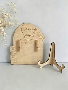 1 Stück Ankündigung: Wir können es kaum erwarten, dich kennenzulernen! Baby-Essentials, Neugeborenen-Essentials, Neugeborenes Mädchen, Mädchen-Geschenk, Baby-Zubehör - Verschiedenfarbig - Übersicht 5