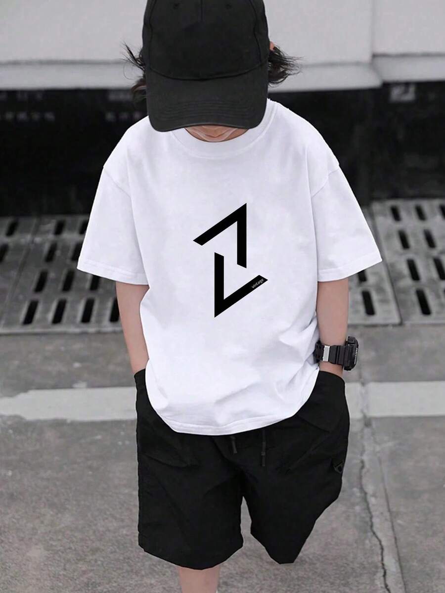 Playera Ligera Infantil Niño Preadolescente 2025 New Verano cómoda para actividades al aire libre,  kids para reunión familiar camisas katseye  ropa de niña ropa niño - Blanco - Ver 1