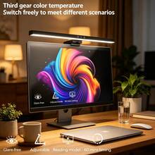 LED Screen Monitor Hanging Light, Flexible Gooseneck USB Powered Computer Screen Light, Laptop Screen Light, Suitable For Reading, Drawing, Office, Gaming - 3 Colors Dimmable - View 5