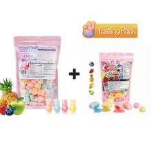 Gummy Glow Tasting Value Pack 12oz Bear Wax Candy & 5.36oz New Flavor Trial Bag, Pineapple Strawberry Assorted Fruit Flavors, Astronaut Bottle Shapes, Freezable ASMR Stress Relief Snack, Ideal For Football Game Party & Creative Gift - 2 Packs - View 1