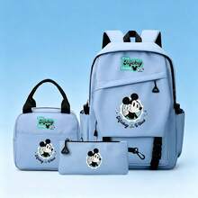 Disney Mickey Mouse 3PCS Backpack Set, "It's A Mickey Thing" Printed Casual School Backpack Combo With Tote Bag & Pencil Pouch For Students - Blue - View 4