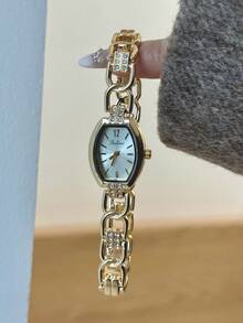 Gold Women's Quartz Watch, Fashionable Retro Classic Business Style, Suitable For Daily Wear, Gift, Casual Party - Gold - View 1