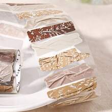 1 Roll, PET Die-Cut Tape, Plaid Floral Theme Craft Tape, Suitable For Scrapbooking, Art Journaling, Card Making And Junk Journaling - Adhesive Tape - View 3