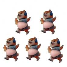 3D Sticker 1片/2片/5片創意炸雞貼紙 柴犬肚肚小狗貼紙 肚肚狗收藏印花貼紙 剪貼簿裝飾 - 淺藍色 - 查看 9