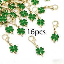 16/31pcs Green Four-Leaf Clover Keychains, Lucky Charms, Perfect Gifts For Mother's Day, St. Patrick's Day, Back To School, Graduation, Colleagues, Friends And Exquisite Birthday Presents - View 10