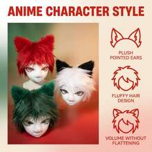 1件裝 毛絨動物面具 Cosplay 面具 動物頭飾 動漫角色服裝配件 萬聖節服裝道具 - 查看 4