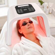 LED Light Therapy Facial Mask, Multi Color LED Face Mask, Portable Red Light Therapy Mask, Home And Travel Skin Care - View 2