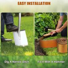 6m And 12m Flexible Metal Garden Border Lawn Edging Outdoor Grass Path Edge Roll - 12M - View 6