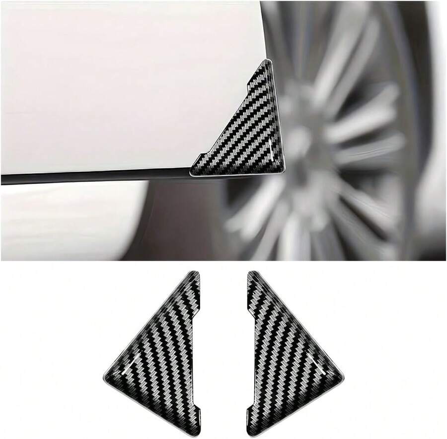 Ywdiml 2PCS Car Door Corner Protector Edge Guard, Carbon Fiber Anti-Collision Front Door Edge Scratch-Proof Sticker, Self-Adhesive Auto Corner Protector Cover Trim, Universal For Vehicles (No Sport) - ColorA - View 1
