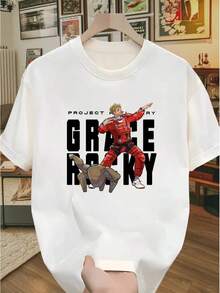 Camiseta Estampada de la Película Americana Proyecto Salvación Hail Mary para Hombres y Mujeres, Nuevo Estilo de Moda Verano 2026, Top de Manga Corta de Algodón Puro - 9 - Ver 1