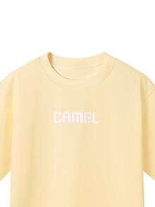 CAMEL CROWN 女款戶外運動T恤，速乾透氣跑步健身穿著 - 果酪黃 - 查看 3