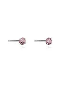 1 Pair 925 Sterling Silver Stud Earrings, Delicate Cartilage Spiral Ear Piercing Jewelry For Women, Suitable For Party, Daily Wear, Holiday And Birthday Gift - Silver - View 5