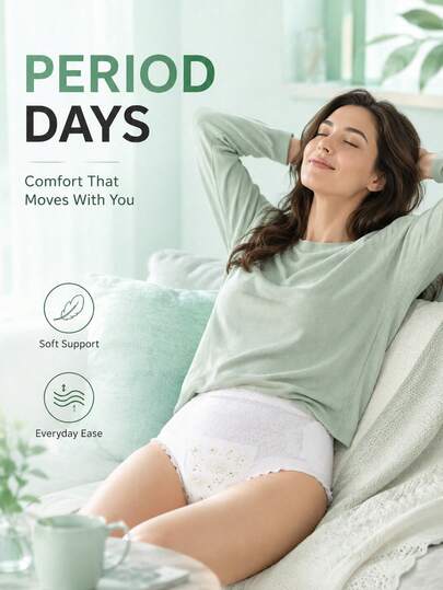 10/20pcs, Menstrual Panties, Sanitary Pads, Adjustable Sanitary Pads, Hook And Loop Design, Disposable Protective Underwear, Leak-Proof, Breathable, High Absorbency, Soft And Breathable, Peaceful Sleep, Essential For Travel, Menstruation, Postpartum, Outings