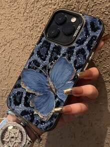 Leopard Print Shockproof Protective Phone Case, New And Vibrant, With Drop-Proof Silver Paint, Compatible With P15, P16, P16 Promax, P14 Promax, P13, P11, P12, XR, A13 4G Series, A14, A04, A34. Water, Shock, And Scratch Resistant, Anniversary Gift. - 多色5 - 查看 1