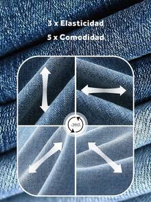 Straight Leg Cargo Jeans With Butt Lift And Tummy Control - Medium Wash - View 4
