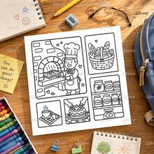 GDTME Little Moments: Student Coloring Book, 24 Pages Of Cute And Cozy Everyday Animals, Warm And Healing, Birthday Gift For Family And Friends, Back-To-School Gift, Halloween, Thanksgiving, Christmas Gift, Party Doodles. - Comfortable Daily Life - View 3
