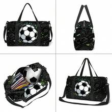 Boys' Soccer Duffel Bag, Overnight Bag, Weekend Travel Bag, Boys' Outdoor Sports Sleeping Bag, Gift Bag - Travel Bag - View 9