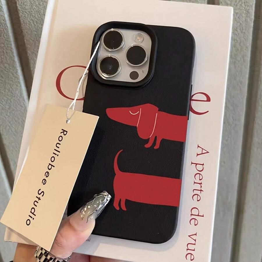 Funda para Teléfono - Funda para Teléfono con Diseño de Lichi de Dibujos Animados: Funda para Teléfono con Diseño de Perro Salchicha, Funda Protectora Estética de Cobertura Total Anti-Caída - Multicolor - Ver 1