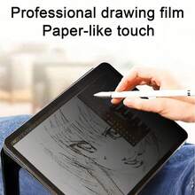 隱私紙感螢幕保護貼，適用於 iPad 11 吋 (A16 2025) / 10.9 吋第 10 代 (2022)，防眩光霧面 PET 薄膜，適合繪圖與筆記，超薄紙感紋理，防指紋，靈敏觸控，相容於 iPad Air 11 吋 M3 2025/M2 2024、Air 4/5 及 Pro 11 吋 - 黑色 - 查看 5